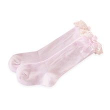Lovely Baby 1-5 Y Toddler Girls Kids Cute Knee High Length Socks Organza Bow On LY5