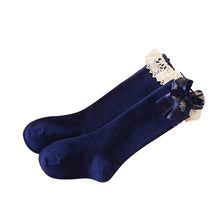 Lovely Baby 1-5 Y Toddler Girls Kids Cute Knee High Length Socks Organza Bow On LY5