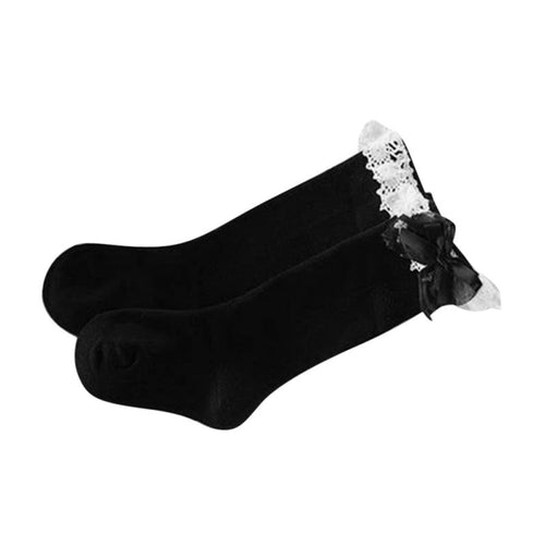 Lovely Baby 1-5 Y Toddler Girls Kids Cute Knee High Length Socks Organza Bow On LY5
