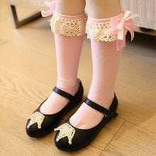 Lovely Baby 1-5 Y Toddler Girls Kids Cute Knee High Length Socks Organza Bow On LY5