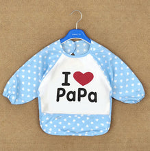 Lovely Boys Girls Baby Letter Print Infant Long Sleeve Anti Wear Waterproof Feeding Shirts Y4