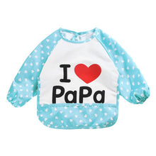 Lovely Boys Girls Baby Letter Print Infant Long Sleeve Anti Wear Waterproof Feeding Shirts Y4