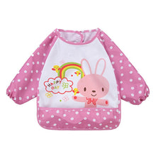 Lovely Boys Girls Baby Letter Print Infant Long Sleeve Anti Wear Waterproof Feeding Shirts Y4