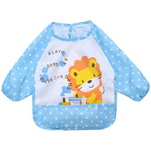 Lovely Boys Girls Baby Letter Print Infant Long Sleeve Anti Wear Waterproof Feeding Shirts Y4