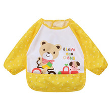 Lovely Boys Girls Baby Letter Print Infant Long Sleeve Anti Wear Waterproof Feeding Shirts Y4