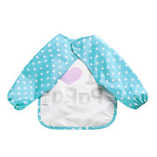 Lovely Boys Girls Baby Letter Print Infant Long Sleeve Anti Wear Waterproof Feeding Shirts Y4