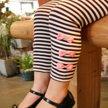 Lovely Girls Clothing Sets Long Sleeve Shirts Bow Striped Leggings Pajama Suit Sets 3-8 Y