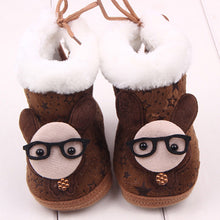 Lovely born Baby Kid Soft Crib Shoes Cartoon Pattern Warm Coral Fleece Boots