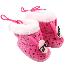 Lovely born Baby Kid Soft Crib Shoes Cartoon Pattern Warm Coral Fleece Boots