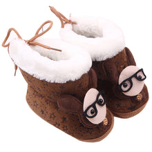 Lovely born Baby Kid Soft Crib Shoes Cartoon Pattern Warm Coral Fleece Boots