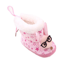 Lovely born Baby Kid Soft Crib Shoes Cartoon Pattern Warm Coral Fleece Boots