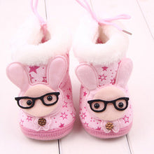Lovely born Baby Kid Soft Crib Shoes Cartoon Pattern Warm Coral Fleece Boots