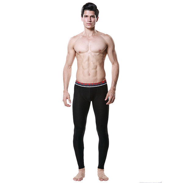 Men Modal Long Johns Breath Mesh Thermal Pants Trousers Underwear Leggings