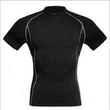 Men Compression Skin Under Base Layer Tops Tight Short Sleeve Jersey T-Shirt