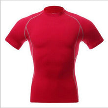Men Compression Skin Under Base Layer Tops Tight Short Sleeve Jersey T-Shirt