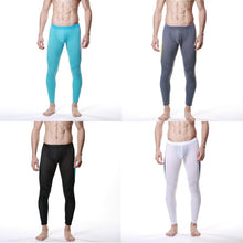 Men Modal Long Johns Mesh Thermal Pants Elastic Trousers Thermal Underwear Leggings