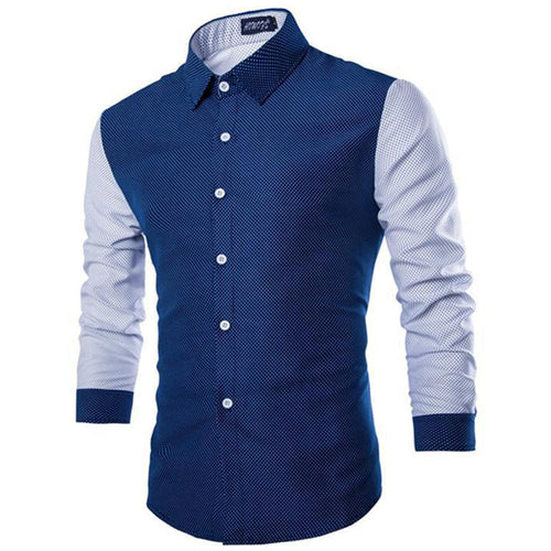 Men Slim Fit Dress Shirts Celebrity  Business Casual Long Sleeve Fomal Shirt Top