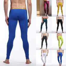 Men Soft Long Johns Warm Thermal Underwear Pants Gold Edge Cotton Buttons