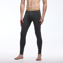 Men Soft Long Johns Warm Thermal Underwear Pants Gold Edge Cotton Buttons