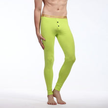 Men Soft Long Johns Warm Thermal Underwear Pants Gold Edge Cotton Buttons