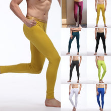 Men Soft Long Johns Warm Thermal Underwear Pants Gold Edge Cotton Buttons