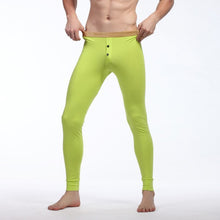 Men Soft Long Johns Warm Thermal Underwear Pants Gold Edge Cotton Buttons