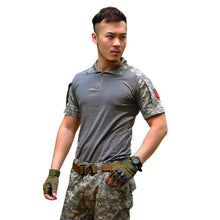 Men Army Combat Tactical T-shirts Military Short Sleeve Tops Camouflage Clothes CP ACU Tee Shirt Homme Multicamo