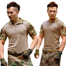 Men Army Combat Tactical T-shirts Military Short Sleeve Tops Camouflage Clothes CP ACU Tee Shirt Homme Multicamo