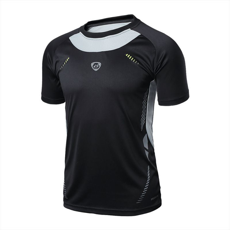 Men T-shirt Muscle Quick Dry Stretch Top Tee Shirt