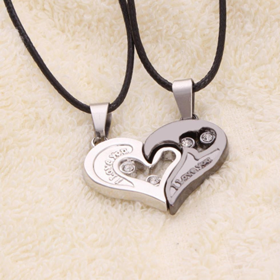Men Women Lover Couple Necklace I Love You Heart Shape Pendant Necklaces  Jewelry