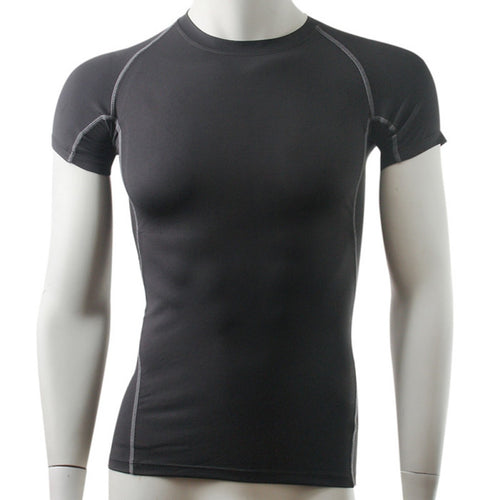 Men's Short Sleeve Compression S T-shirts Tees Base Layer Casual Tight Tops