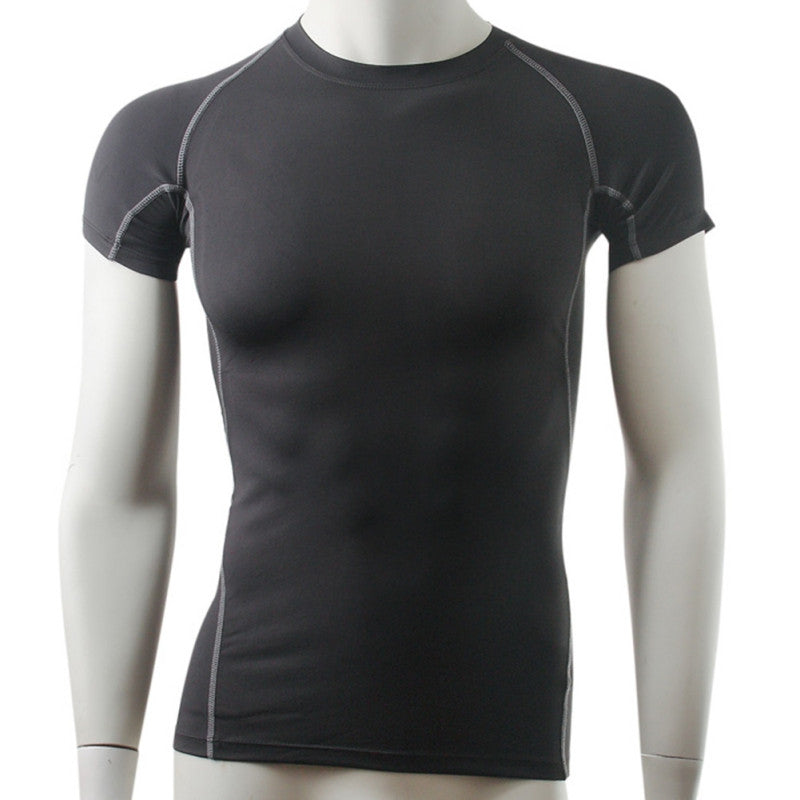 Men's Short Sleeve Compression S T-shirts Tees Base Layer Casual Tight Tops