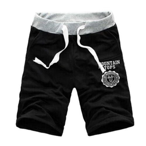 Men's Slim Short Trousers Casual Jogger Mens Gray Black Cotton Sweatpants Fitness Workout Shorts Homme M-XXXL