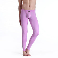 Men's Soft Long Johns Pants Warm Thermal Underwear Low Rise Underpant