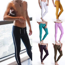 Men's Soft Long Johns Pants Warm Thermal Underwear Low Rise Underpant