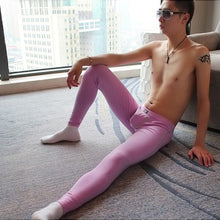 Men's Soft Long Johns Pants Warm Thermal Underwear Low Rise Underpant