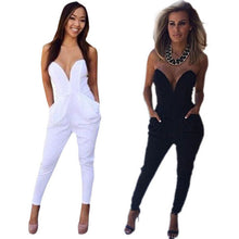 Jumpsuit Womens Ladies V Neck Sleeveless Bodycon Rompers Trousers Clubwear