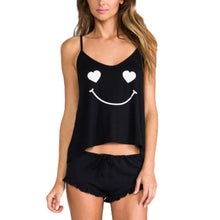 Funny pajamas Casual Sleepwear Women's  Cotton Blended Shirt + Shorts Pants