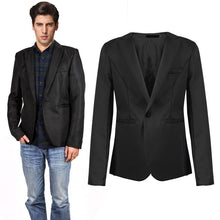 Men Casual Slim Fit Blazer Suit Coat Wedding Party Tops Hombre Jackets Black Grey