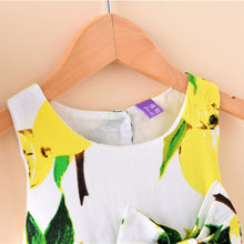 Sleeveless Ball Gown Girl Dress Print Bow Baby Dress Girls Clothes Children Dresses 2-6 Years