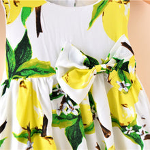Sleeveless Ball Gown Girl Dress Print Bow Baby Dress Girls Clothes Children Dresses 2-6 Years