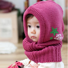 Kids Knitted Crochet Warm Hats Cap Scarf Shawl Earflap Beanie