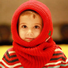 Kids Knitted Crochet Warm Hats Cap Scarf Shawl Earflap Beanie