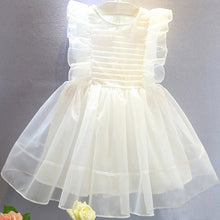 Baby Girl Clothes White Girls Kid Mesh Toddler Baby Princess Party Bow Pageant Wedding Dress 2-6Y