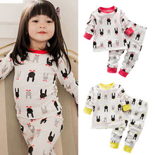 Baby Kids Girl Boy Tracksuit Bunny Rabbit Cotton Pajamas Underwear Suit 0-7 Y Y2