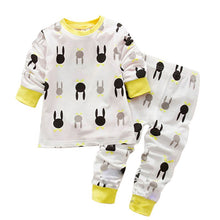 Baby Kids Girl Boy Tracksuit Bunny Rabbit Cotton Pajamas Underwear Suit 0-7 Y Y2