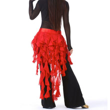 Belly Dance Costume Tassel Wrap Belt Chain Skirts Chiffon Hip Scarf Tribal Waves