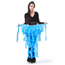 Belly Dance Costume Tassel Wrap Belt Chain Skirts Chiffon Hip Scarf Tribal Waves