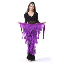 Belly Dance Costume Tassel Wrap Belt Chain Skirts Chiffon Hip Scarf Tribal Waves