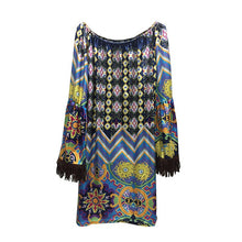 Bohemian Elegant Dress Slash Neck Beach European Style Sexy Women Dress Clothing H86